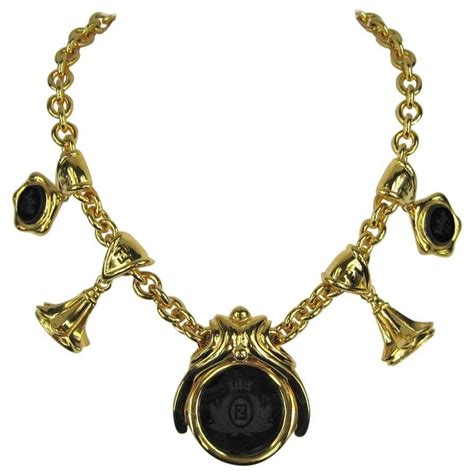 fendi long necklace|vintage fendi necklace.